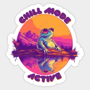 Chill Mode Frog Sticker